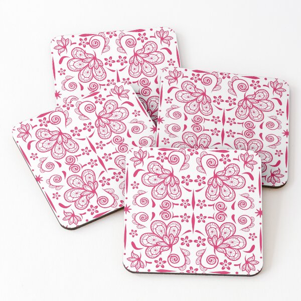 Item preview, Red Lace Pattern designed and sold by inquestyle.