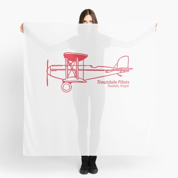 Troutdale Pilots red BiPlane Scarf