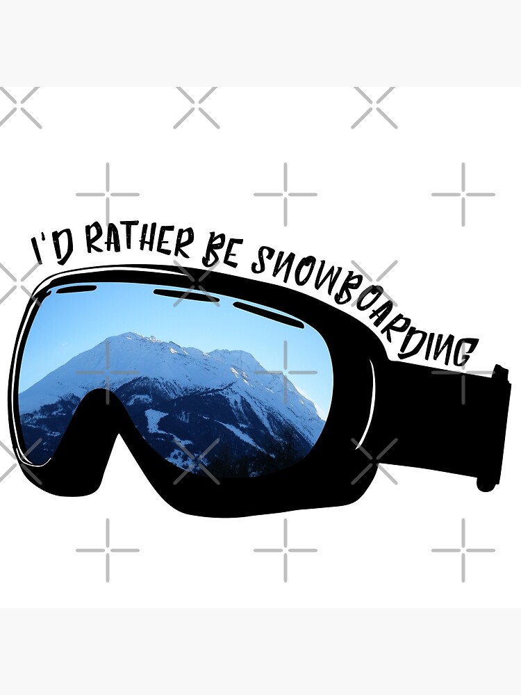 I'd Rather Be Skiing - Goggles Sticker for Sale by Johnston Creative