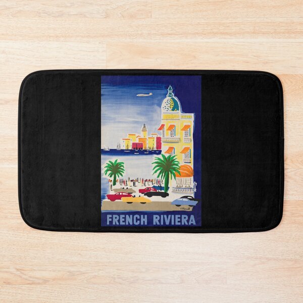 Item preview, French Riviera retro poster designed and sold by CorasPosters.