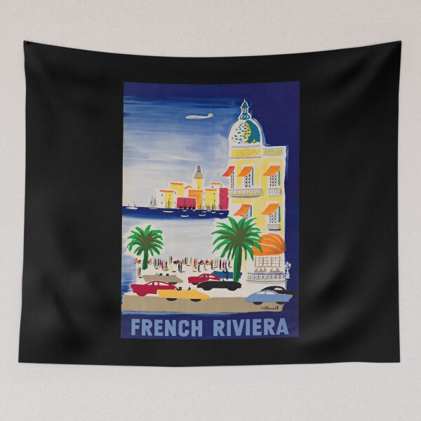 Item preview, French Riviera retro poster designed and sold by CorasPosters.