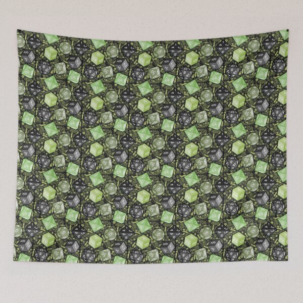 Item preview, Sage green & black dice but it’s a 90s arcade carpet  designed and sold by Freckles Fernicola.