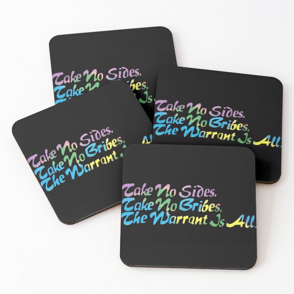 Item preview, Take No Sides, Take No Bribes, The Warrant Is All (Pastel Version) designed and sold by reads.a.lot_reads.a.lini.