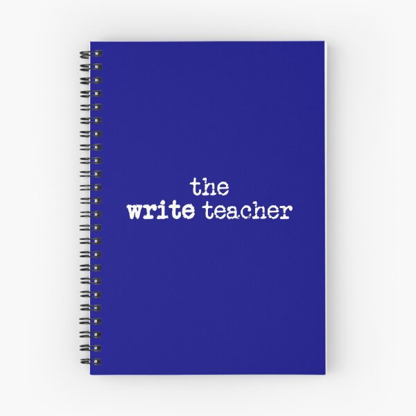 Item preview, the write teacher in white on navy designed and sold by TeaRoseWriter.
