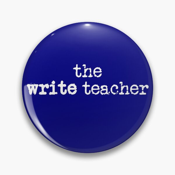 Item preview, the write teacher in white on navy designed and sold by TeaRoseWriter.