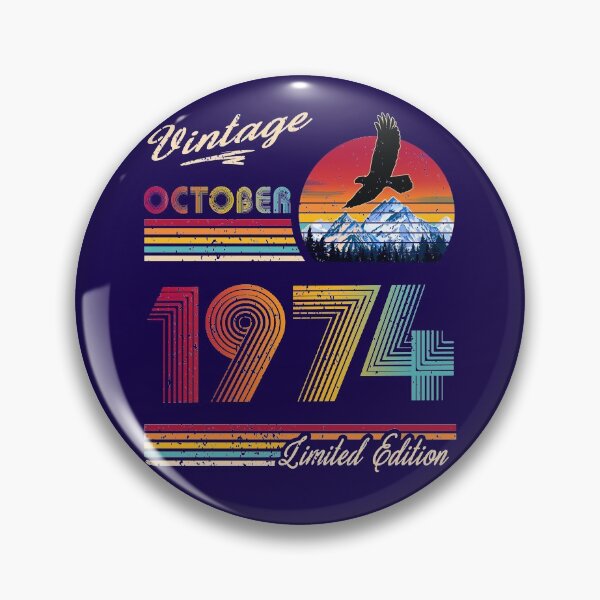 Item preview, October 1974 Birthday designed and sold by GreenSplash.