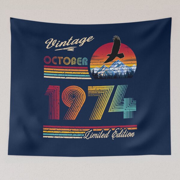 Item preview, October 1974 Birthday designed and sold by GreenSplash.