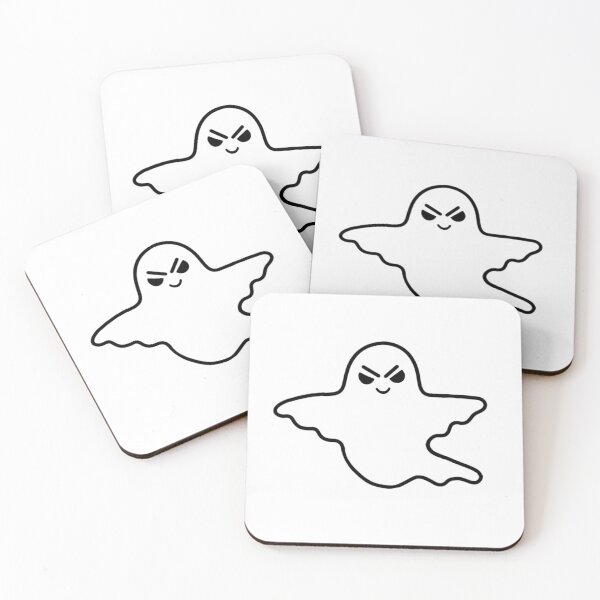 Item preview, cute mad ghost designed and sold by LunaStickerCo.