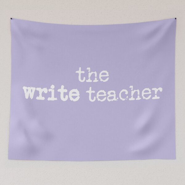 Item preview, the write teacher in white on lavender designed and sold by TeaRoseWriter.
