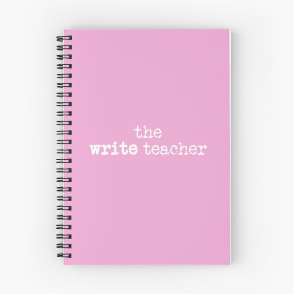 Item preview, the write teacher in white on pink designed and sold by TeaRoseWriter.