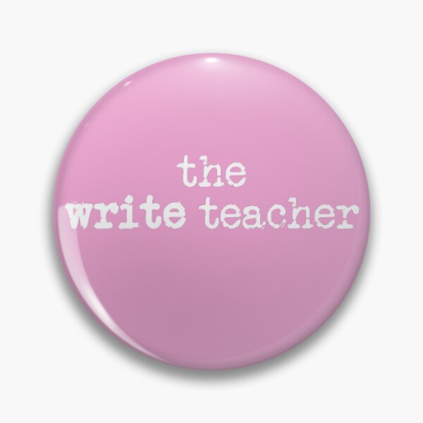 Item preview, the write teacher in white on pink designed and sold by TeaRoseWriter.
