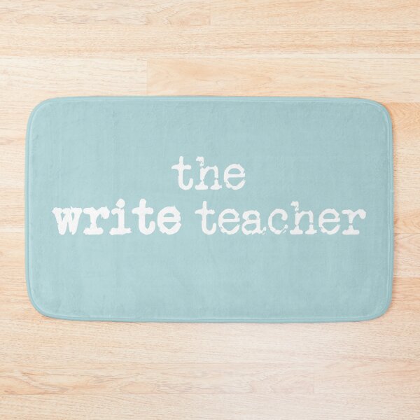 Item preview, the write teacher in white on sea green designed and sold by TeaRoseWriter.