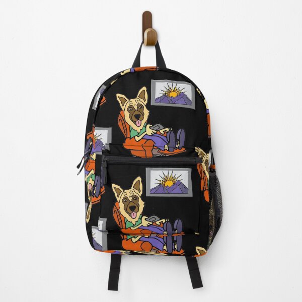 Item preview, Funny German Shepherd Dog watching TV Cartoon designed and sold by Nature's Fancy.
