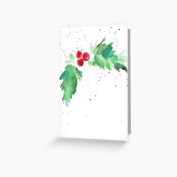 Holly Berries Greeting Card