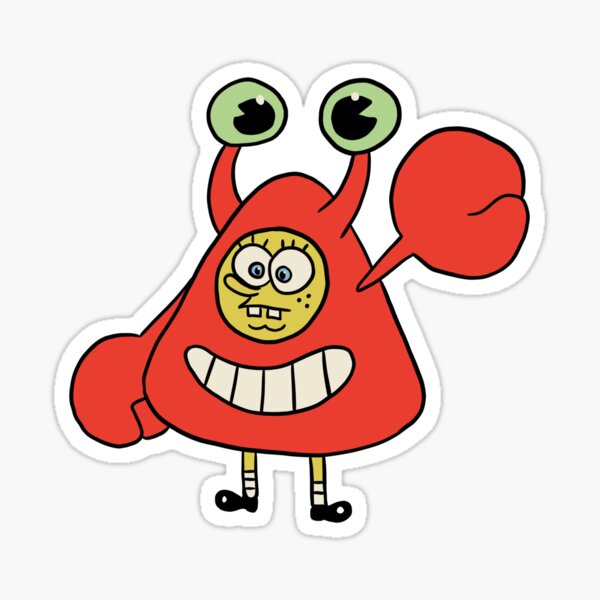 Spongebob Mr Krabs costume Sticker