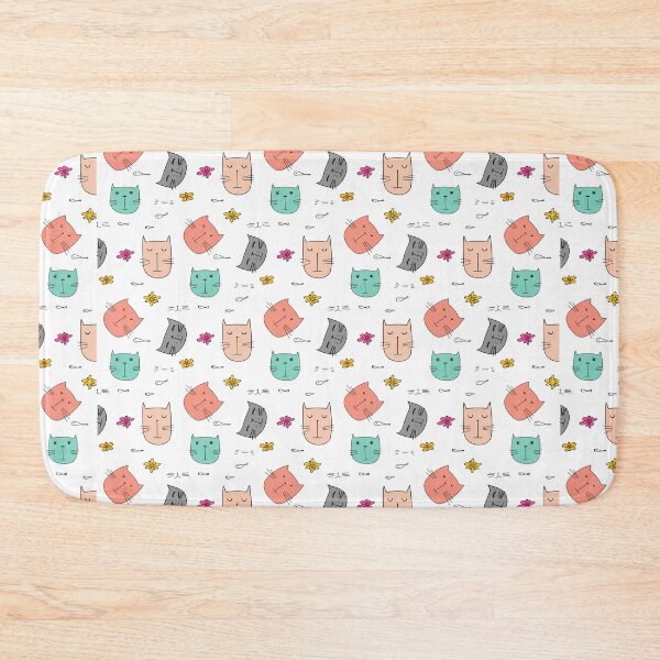 Item preview, colorful cat pattern  designed and sold by Peaceful Life Co.