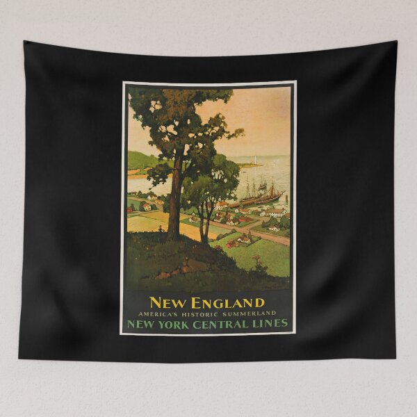Item preview, New England retro poster designed and sold by CorasPosters.