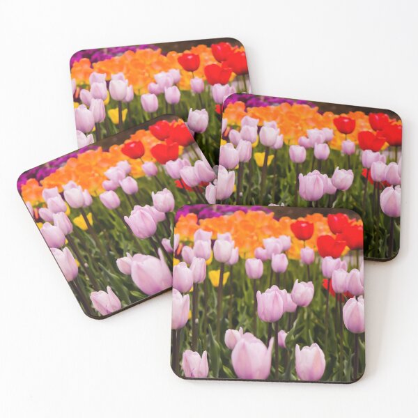 Item preview, Field of pink purple tulip flowers designed and sold by ZoeyPhotography.
