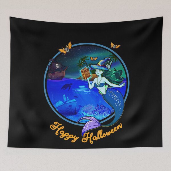 Item preview, Mermaid Halloween Ocean Haunted Ship Magic Book designed and sold by Halloweenishere.