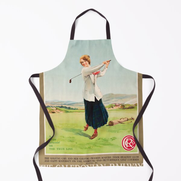 Item preview, Golfing Girl retro poster designed and sold by CorasPosters.