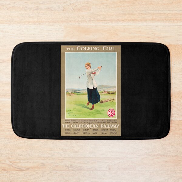 Item preview, Golfing Girl retro poster designed and sold by CorasPosters.