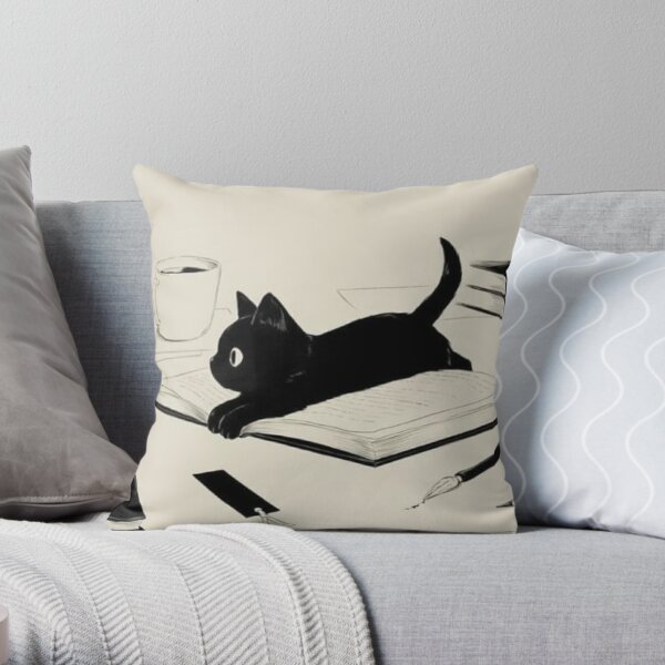 Little Cat Throw Pillow