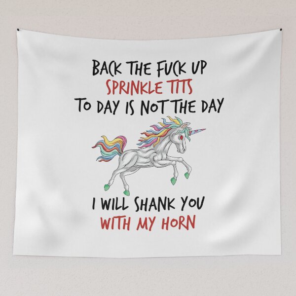 Item preview, back the fuck up sprinkle tits to day is not the day ,unicorn halloween gift  designed and sold by Noussairox.