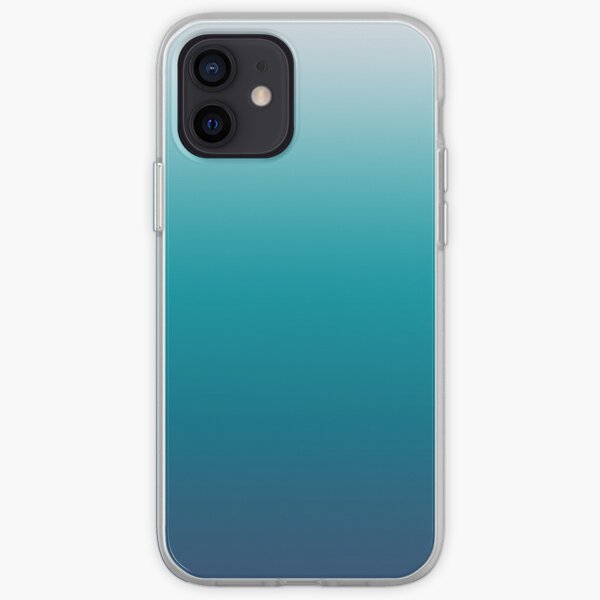 Pastel deep blue navy gray duotone sea ocean iPhone Soft Case