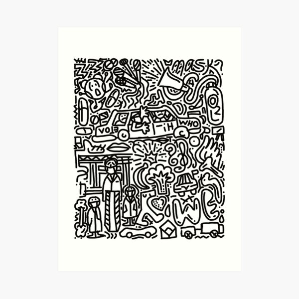 Famous impatient patient mask Art Print