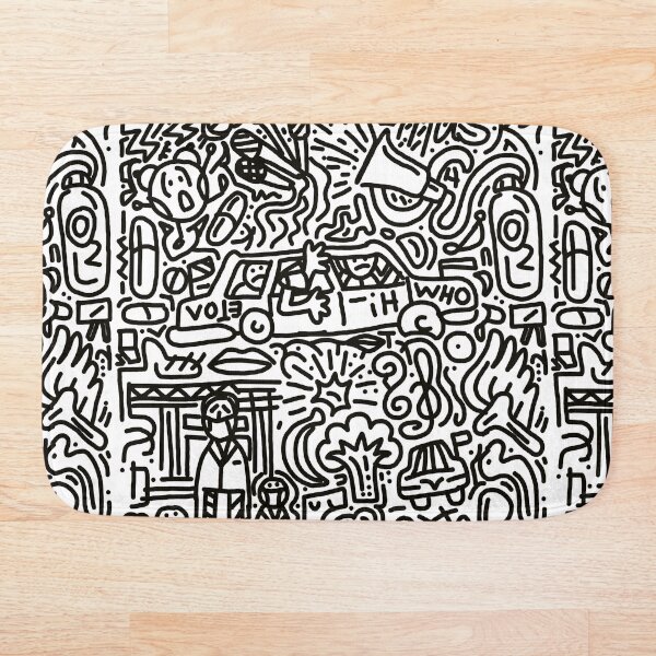 Famous impatient patient mask Bath Mat