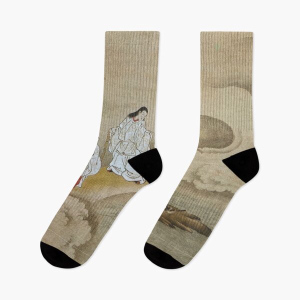 Item preview, Hanging Scroll by Nishikawa Sukenobu, 18th Century Japan designed and sold by owlandmushrooms.