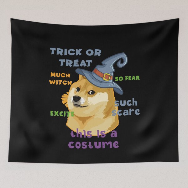 Item preview, Halloween Dog meme - Doge meme sayings designed and sold by tinypurpleland.
