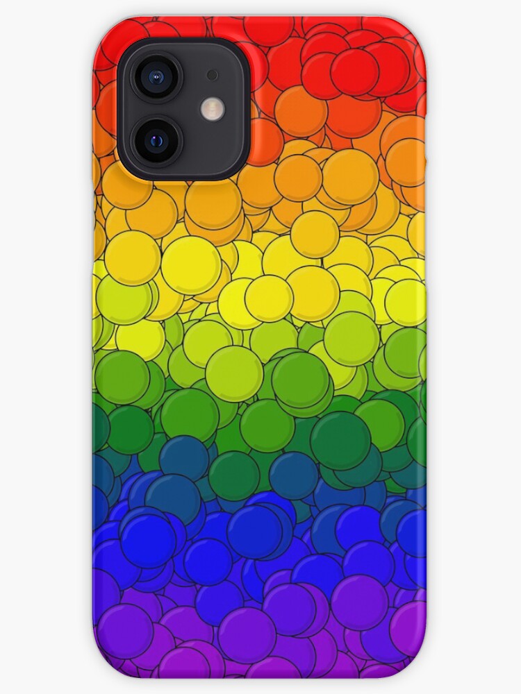 Thumbnail 1 of 4, iPhone Case, LGBTQ Pride Flag Bubbles designed and sold by MathenaArt.