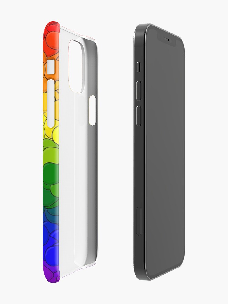 Thumbnail 2 of 4, iPhone Case, LGBTQ Pride Flag Bubbles designed and sold by MathenaArt.