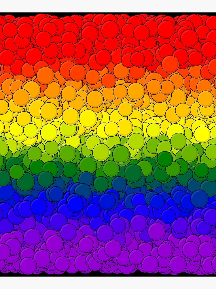 Thumbnail 6 of 6, Apron, LGBTQ Pride Flag Bubbles designed and sold by MathenaArt.