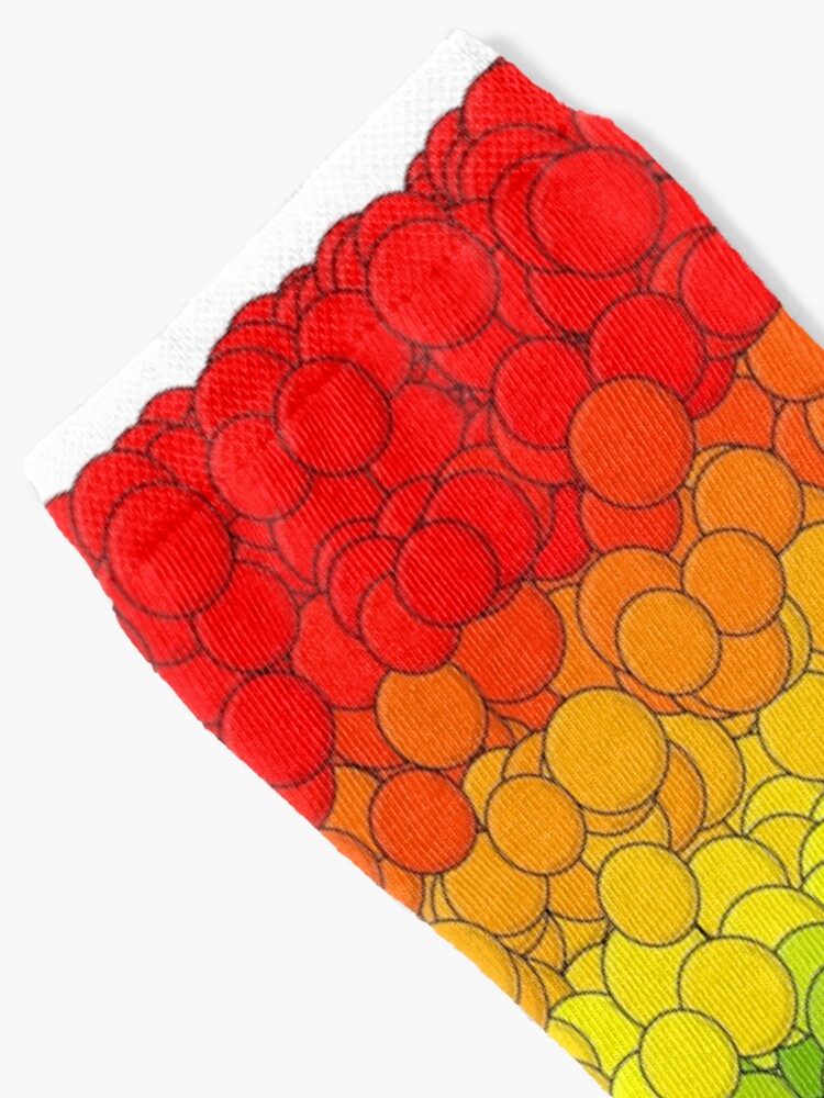 Thumbnail 2 of 5, Socks, LGBTQ Pride Flag Bubbles designed and sold by MathenaArt.