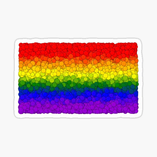 LGBTQ Pride Flag Bubbles Sticker