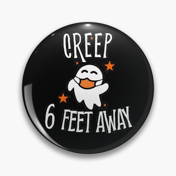 Item preview,  Creep 6 feet away ghost face mask halloween 2020 designed and sold by RainbowPandas.