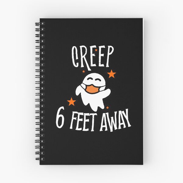 Item preview,  Creep 6 feet away ghost face mask halloween 2020 designed and sold by RainbowPandas.