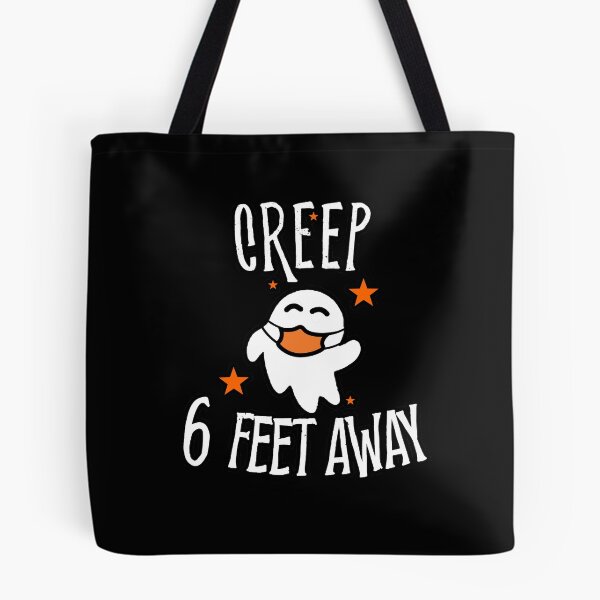 Item preview,  Creep 6 feet away ghost face mask halloween 2020 designed and sold by RainbowPandas.