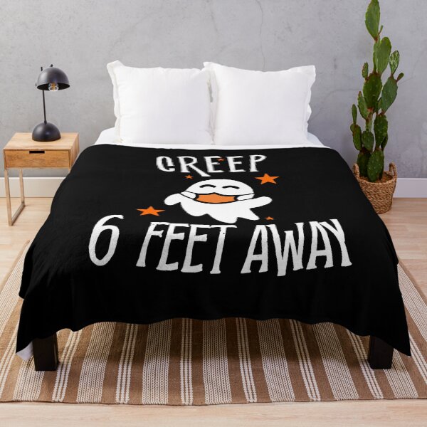 Item preview,  Creep 6 feet away ghost face mask halloween 2020 designed and sold by RainbowPandas.