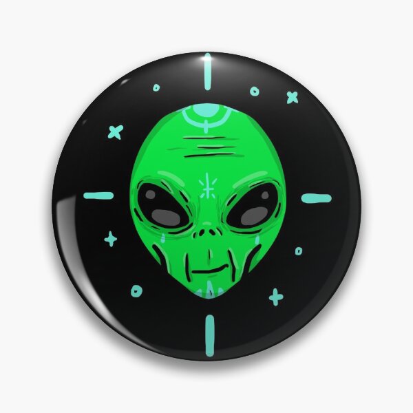 Item preview, Green Alien Head "Welcome to my Weird World" designed and sold by tepalistings.