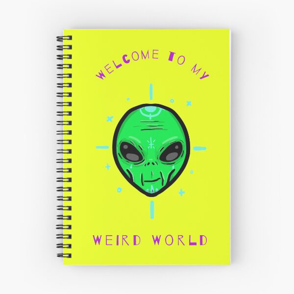 Item preview, Green Alien Head "Welcome to my Weird World" designed and sold by tepalistings.