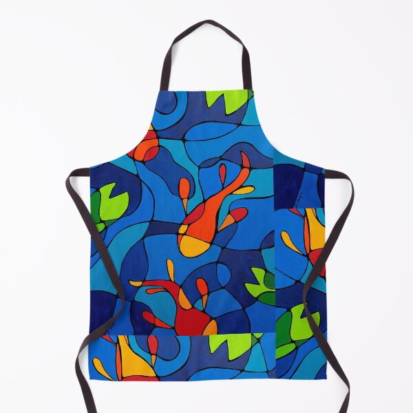 Item preview, Koi Joi - Blue Koi Pond Orange Fish Art Print designed and sold by Sharon Cummings Art.