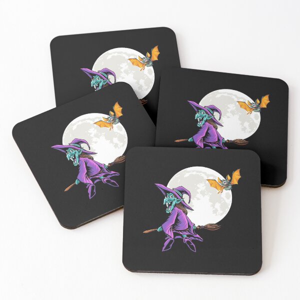 Item preview, Wicked Witch Flying on Broomstick by Moon Bat Flying designed and sold by Halloweenishere.