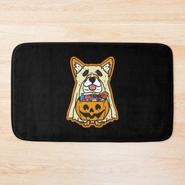 Item preview, Halloween Dog meme - Corgi Ghost with pumpkin designed and sold by tinypurpleland.