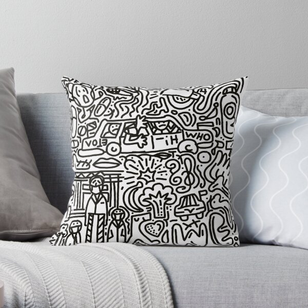 Famous impatient patient mask Throw Pillow