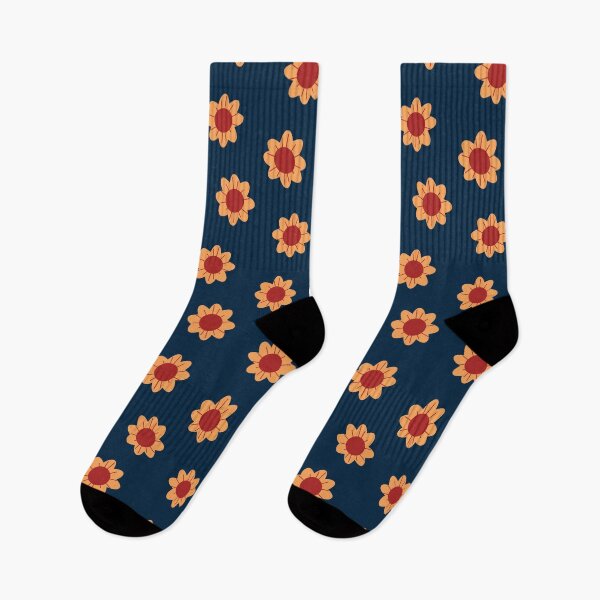 Item preview, Mid Century Sunflower Pattern in March Blue designed and sold by AngieHursh.