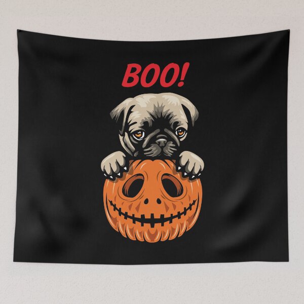 Item preview, Halloween Pumpkin Pug 2 designed and sold by IPRINT Clothing.