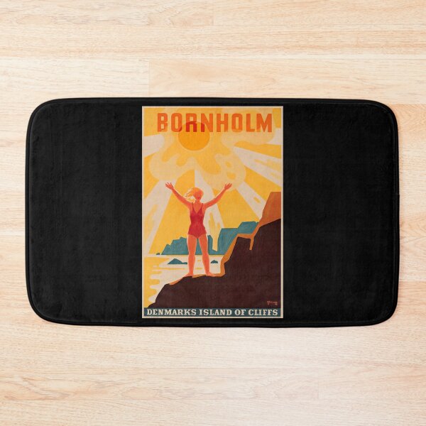 Item preview, Bornholm retro poster designed and sold by CorasPosters.